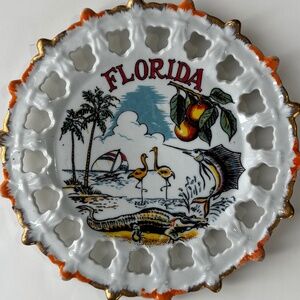 Ceramic state collector plate | Florida souvenir | State plate | wall decor